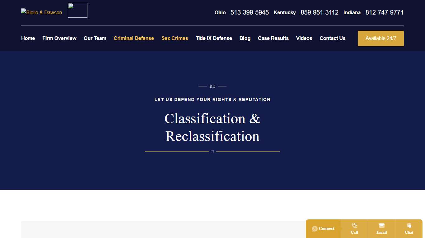 Ohio Sex Offender Classification & Reclassification Attorneys Bleile & Dawson